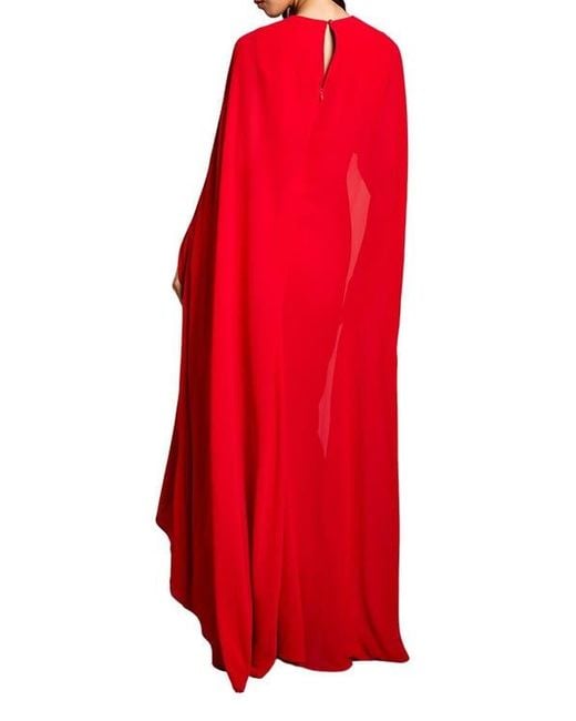 Coast Cape Sleeve Maxi Dress in Red | Lyst