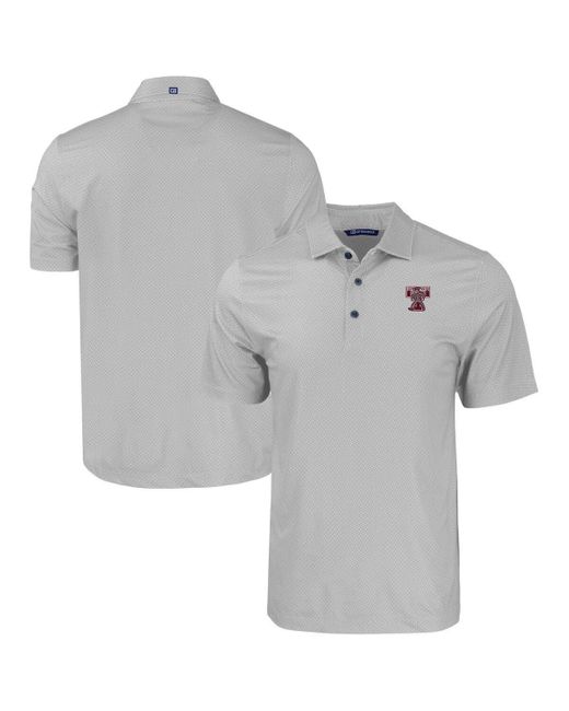 Cutter & Buck Gray Texas A & M aggies Pike Eco Tonal Geo Print Stretch Recycled Polo At Nordstrom for men