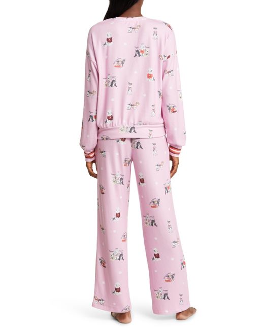 Pj Salvage Pink Rescue Pups Print Peachy Pajamas
