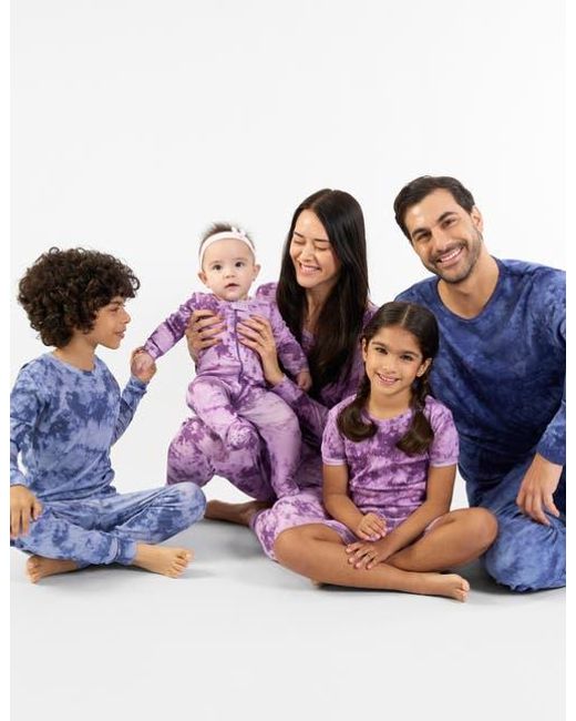 Leveret Blue Cotton Tie Dye Matching Family Pajamas for men