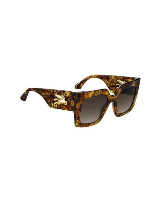 Etro Brown 53Mm Gradient Square Sunglasses