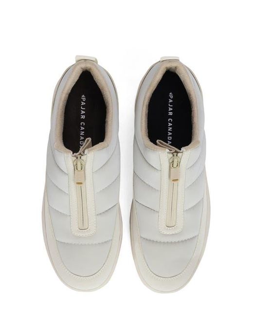 Pajar White Gala Front Zip Waterproof Platform Ankle Bootie