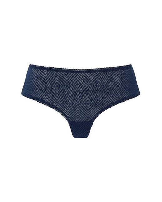 Nudea Blue The Sheer Deco Hipster Brief