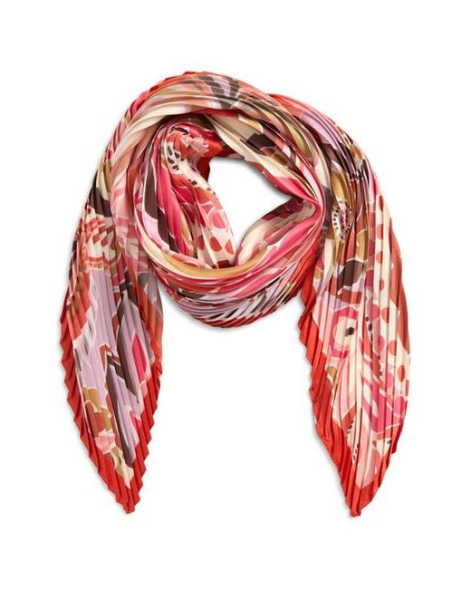 Echo Red Crazy Pleated Diamond Scarf