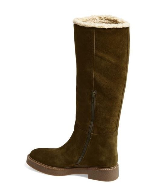 Jeffrey Campbell Brown Zabini Faux Shearling Lined Knee High Boot