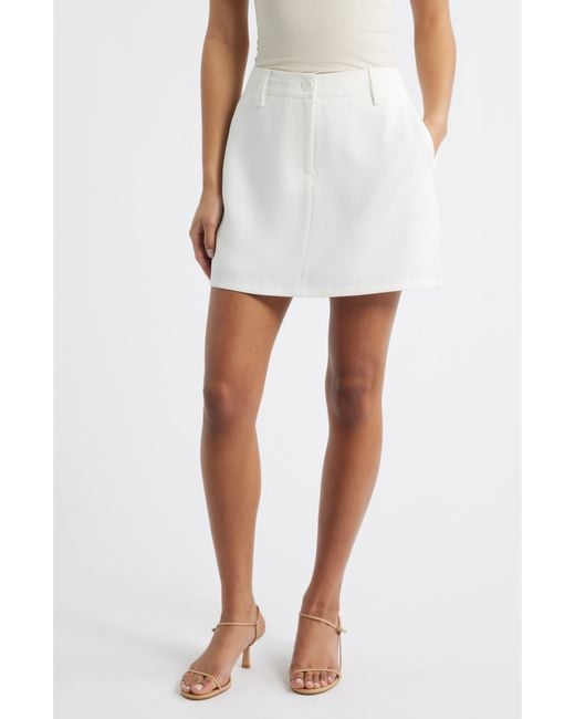 French Connection White Harry Suiting Skort