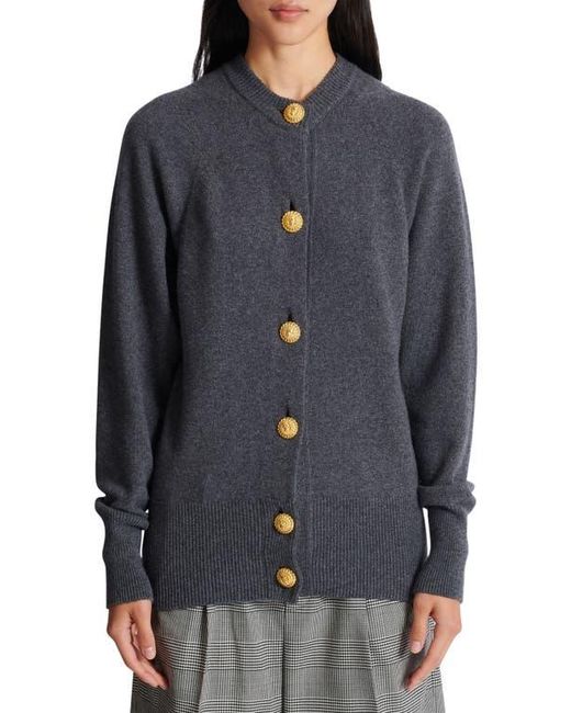 Balmain Blue Buttoned Eco-Cashmere Cardigan