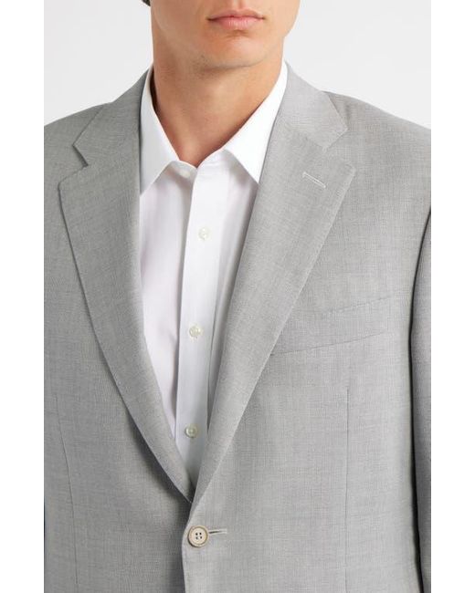 Canali Gray Siena Regular Fit Impeccable Super 130S Wool Suit Jacket for men