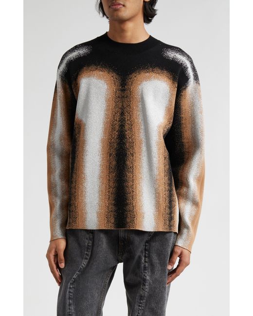 Y. Project Black Gradient Knit Crewneck Sweater for men