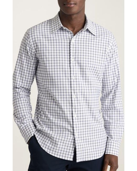 Bonobos White Tech Slim Fit Solid Button-Up Shirt for men