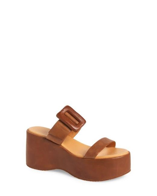 Chocolat Blu Brown Platform Wedge Sandal