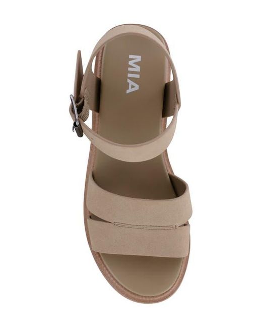 MIA Multicolor Jovie Ankle Strap Platform Wedge Sandal