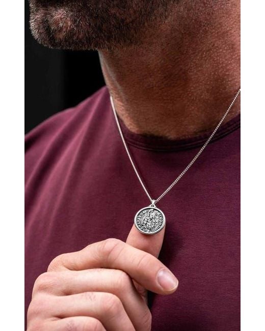 Vincero White Spartan Pendant Necklace for men