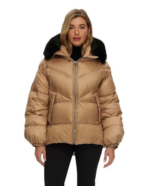 Gorski Natural Apres-Ski High-Low Jacket With Toscana Detachable Trim
