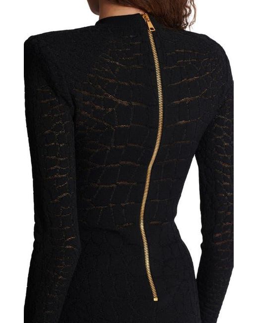 Balmain Black Short Sequin Dress