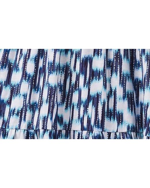 NZT by NIC+ZOE Blue Nzt By Nic+zoe Elbow Sleeve Cotton Minidress