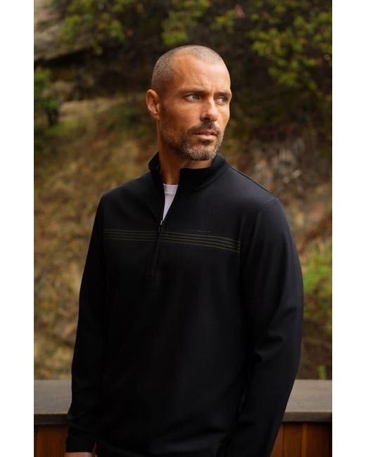 Travis Mathew Blue Quick Jaunt Quarter Zip Pullover for men