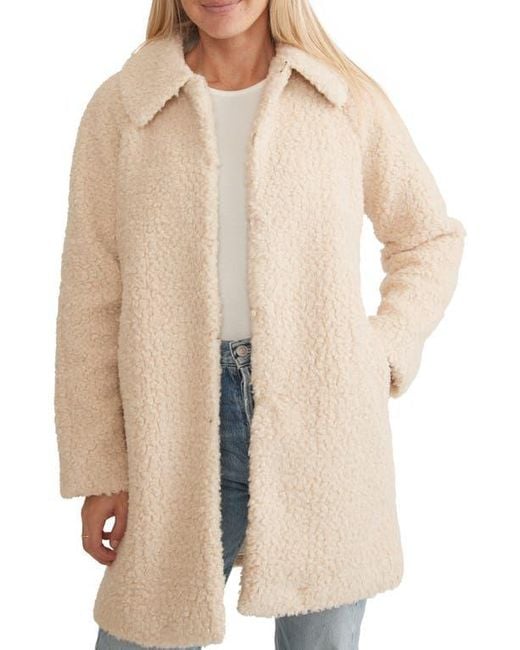 Marine Layer Natural Faux Shearling Coat