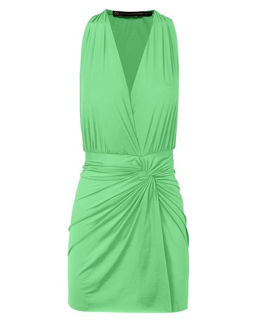 ViX Green Karina Faux Wrap Cover-up Minidress