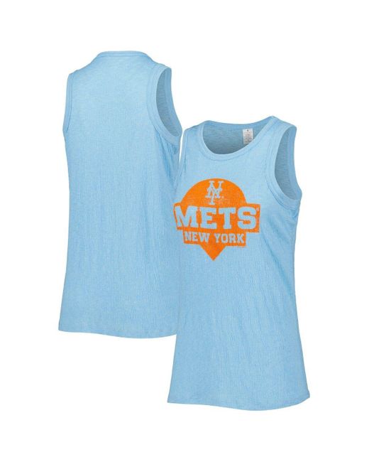 Soft As A Grape Blue New York Mets Tri-blend Tank Top At Nordstrom