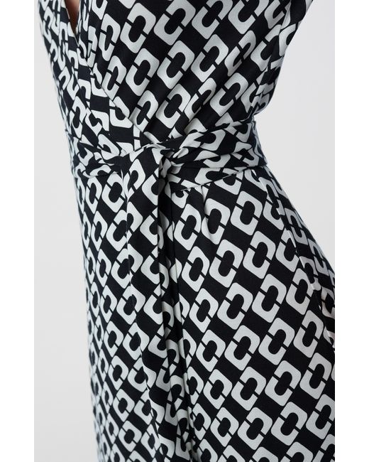 Diane von Furstenberg Abigail Chain Print Silk Wrap Maxi Dress Lyst