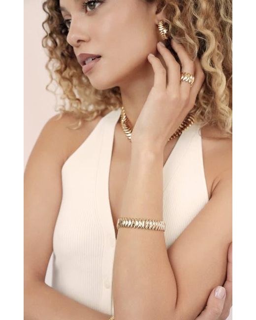 Ettika White Vortex Cuff Bracelet