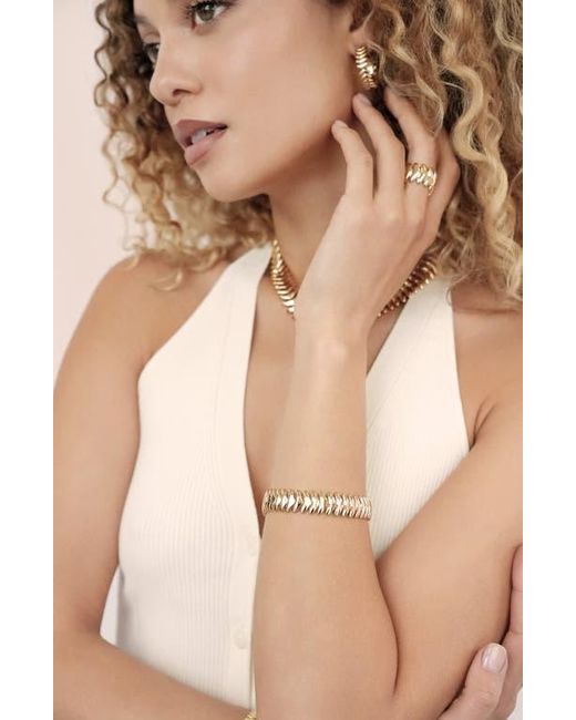 Ettika White Vortex Cuff Bracelet