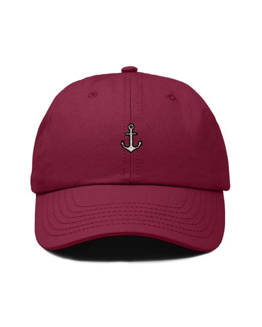 Alix Red Anchor Dad Cap