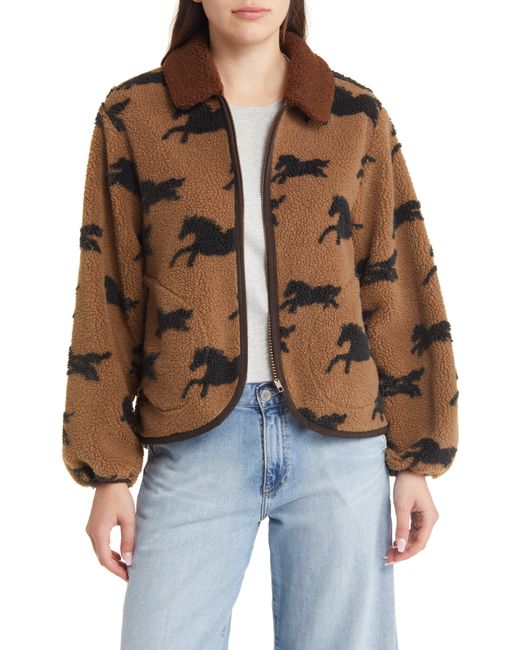 The Great Brown The Pasture Horse Print Fleece Jacket