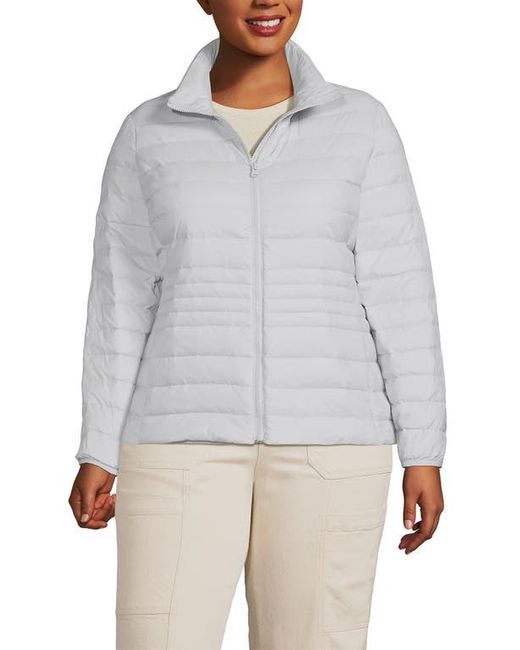 Lands' End Gray Wanderweight Ultralight Packable Down Jacket