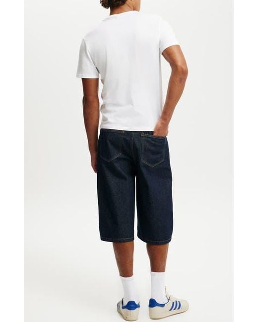 Cotton On Blue Super Baggy Jort for men