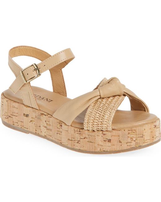 Cordani Metallic Kaylin Ankle Strap Platform Sandal