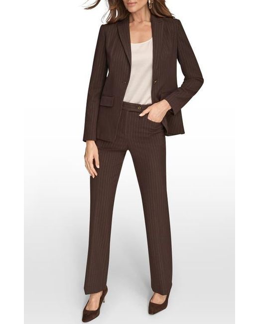 Donna Karan Brown One-Button Blazer