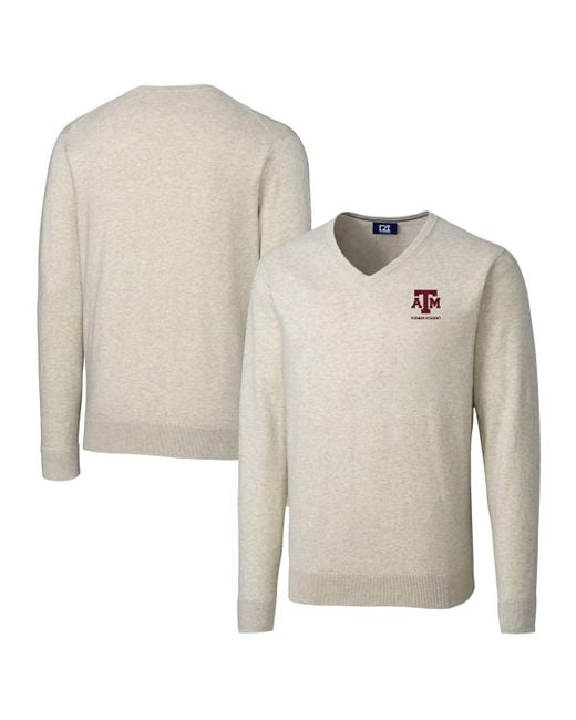 Cutter & Buck White Texas A & M aggies Alumni Logo Lakemont Tri-blend V-neck Pullover Sweater At Nordstrom for men