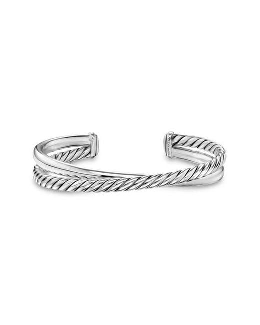 David Yurman Metallic Crossover Two Row Cuff Bracelet