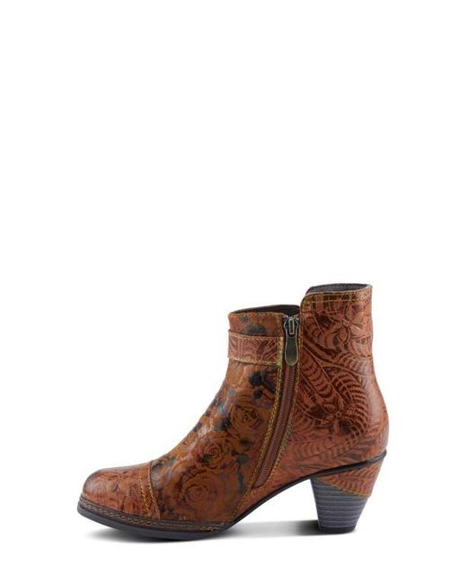 Spring Step Brown Antilles Flower Embossed