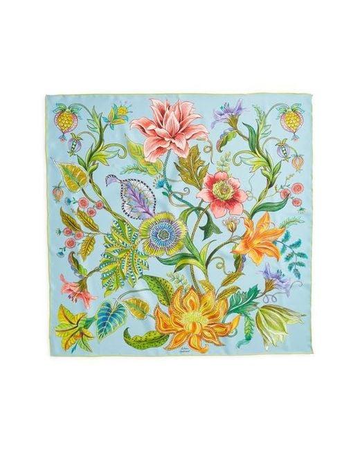 Echo Blue Sunkissed Silk Square Scarf