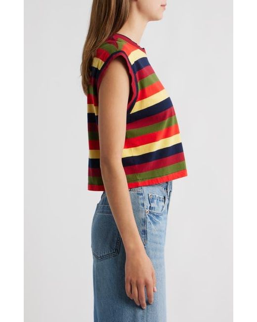 The Great Blue The Square Stripe Crop Top