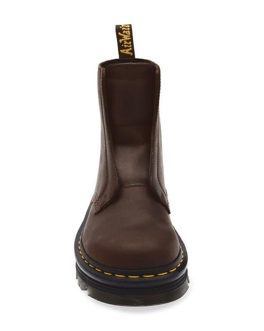 Dr. Martens Brown Zebzag Laceless Boot