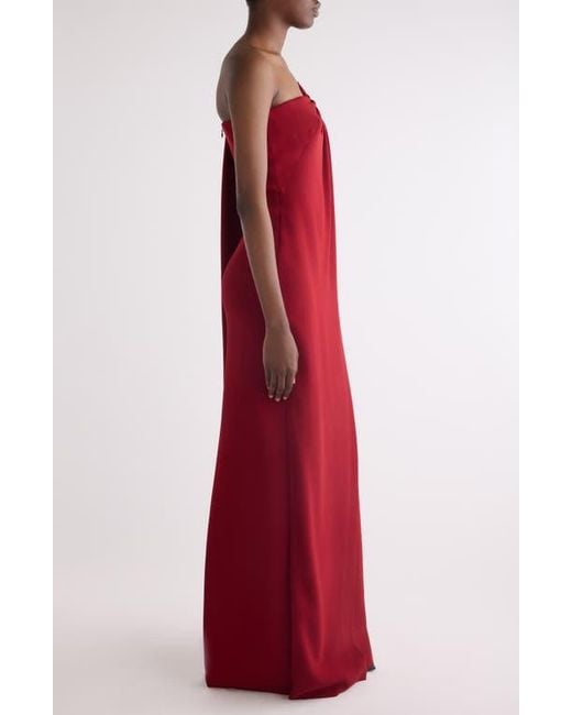 givenchy red cape dress 1979 Givenchy Red Organza Caped Dress Shrimpton Couture