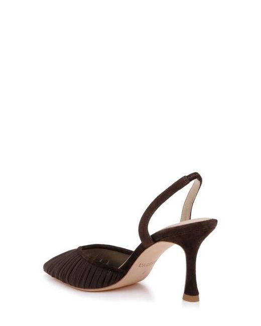 L'Agence Brown Bowery Pointed Toe Slingback Pump