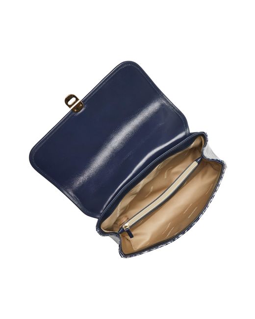 Brahmin Blue Rosalie Leather Convertible Crossbody Bag
