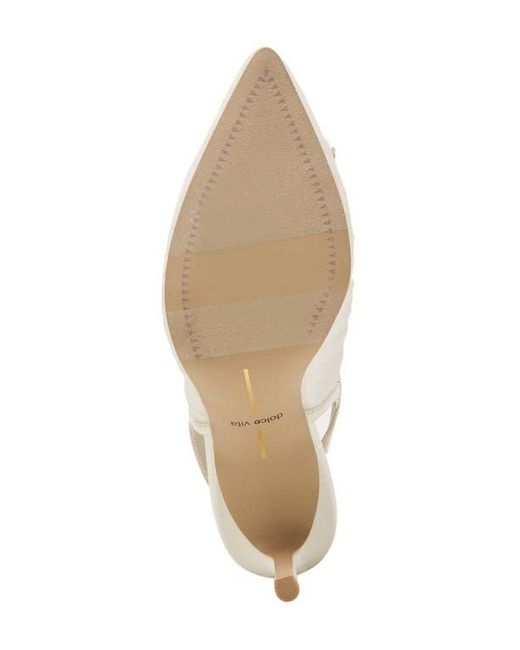 Dolce Vita White Yela Slingback Pointed Toe Pump