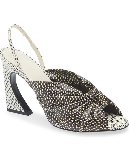 Fendi White Arco Slingback Sandal
