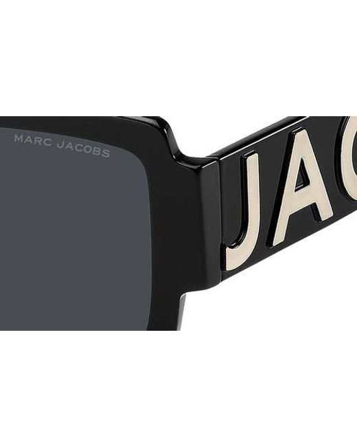 Marc Jacobs Black 55Mm Gradient Rectangular Sunglasses