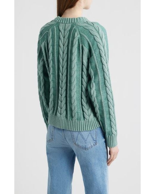 Pendleton Green Cable Cotton Cardigan