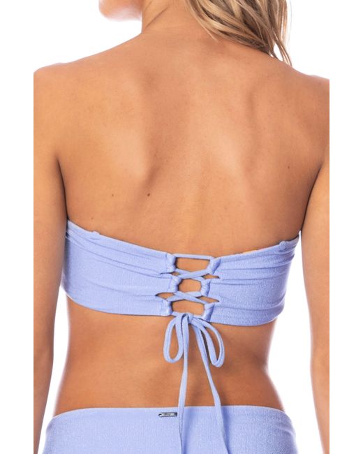 Maaji Blue Serenity Bora Strapless Reversible Bikini Top At Nordstrom