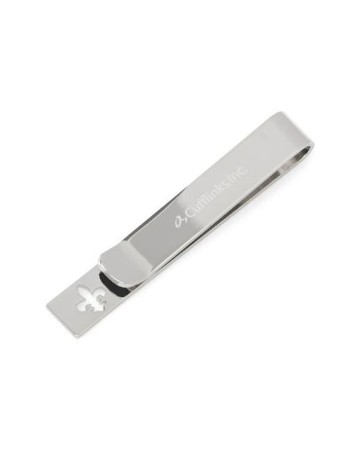 Cufflinks Inc. White Fleur De Lis Tie Bar for men