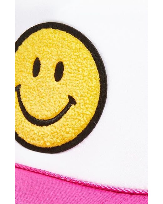 Local Beach Pink Smiley Patch Trucker Hat