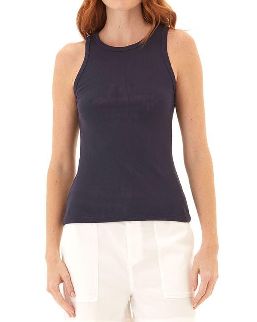 Threads For Thought Blue Bailey Feather Ribbed Tank
